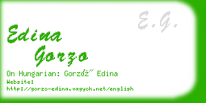 edina gorzo business card